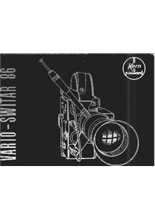 Bolex Vario Switar Lenses manual. Camera Instructions.